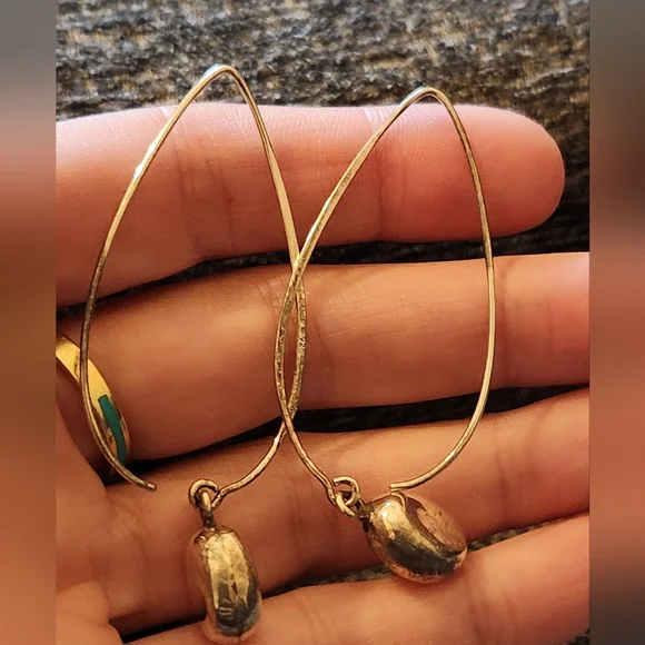 Silpada Wire Drop Earrings Sterling Silver Rhodium Plated - Picture 7 of 7